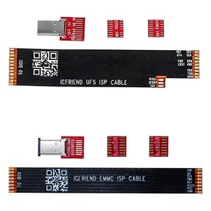 Juego de conectores con cable plano negro  eMMC UFS ISP para MiPi Pro Plus Mini Gear 2