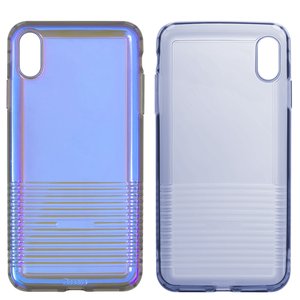 Чохол Baseus для iPhone XS Max, чорний, прозорий, з фактурою, силікон, #WIAPIPH65 XC01