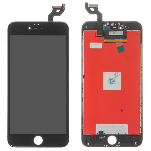 Дисплей для iPhone 6S Plus, черный, с рамкой, AAA, Tianma, с пластиками камеры и датчика приближения