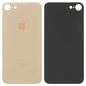 Задня панель корпуса для iPhone 8, золотиста, не потрібно знімати скло камери, big hole