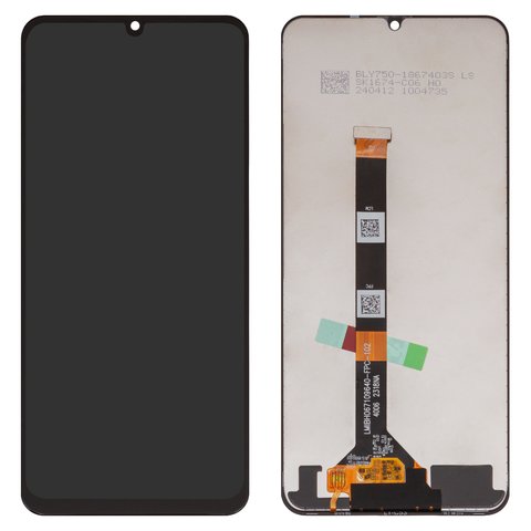 Дисплей для Realme C51, C53 NFC, Narzo N53, Note 50, черный, без рамки, Box  RMX3830  RMX3760  RMX3761 SKI674 B06 V0.3 LMIBH067109640 