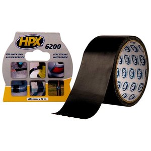 Лента армированная односторонняя HPX 6200, 50 мм, 5 м, черная Лента армированная односторонняя HPX 6200, 50 мм, 5 м, черная
